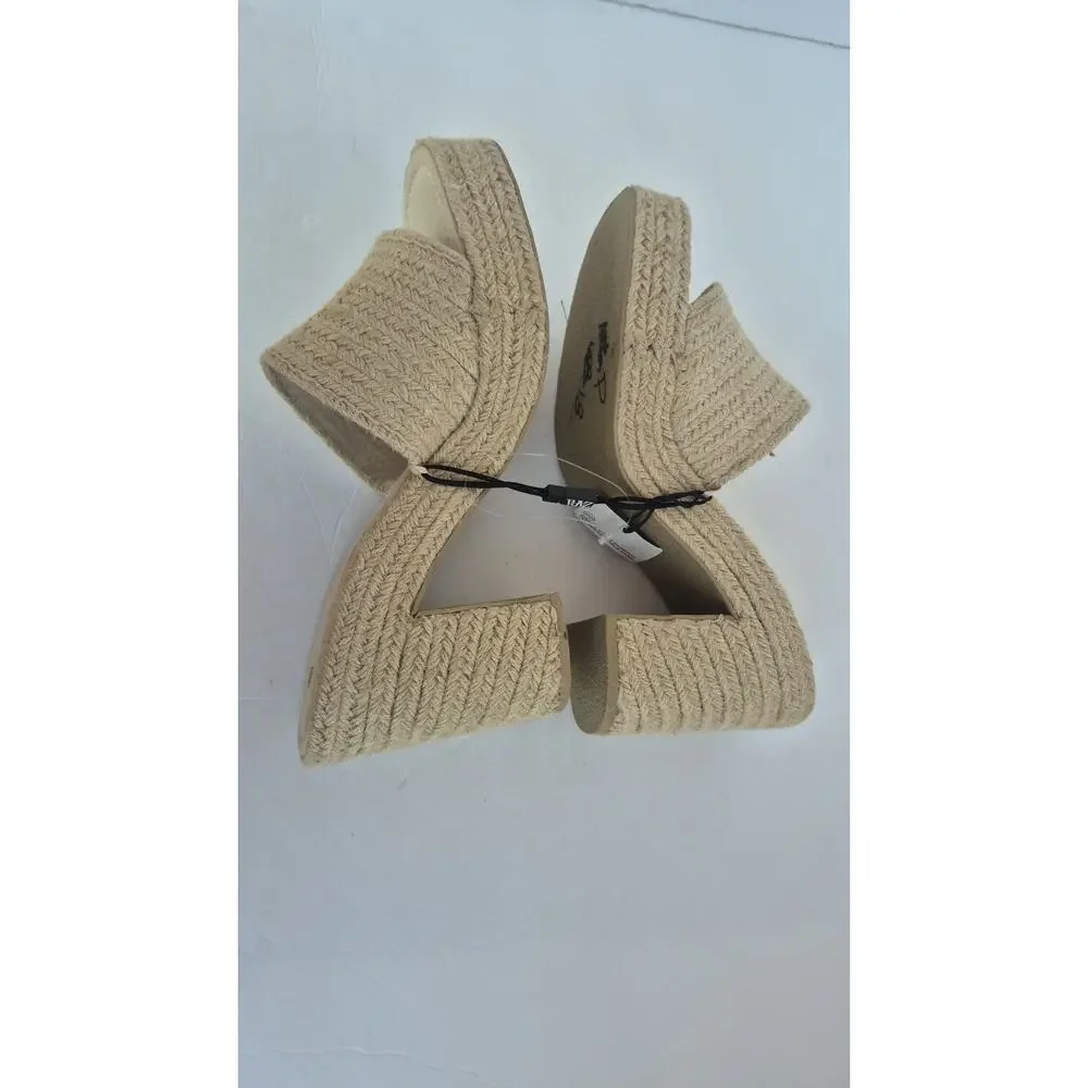 Zara Jute Chunky Platform Sandals w/ Airfit Cushioned Insoles Size 42 (US 11)